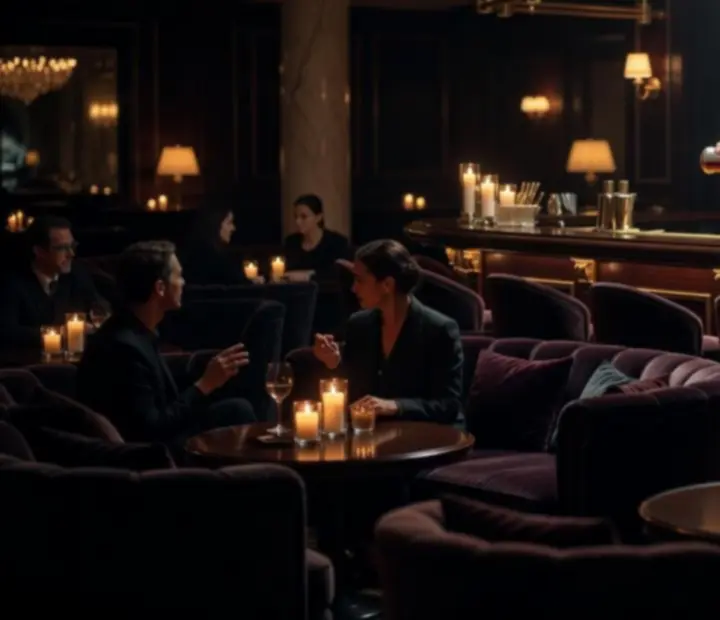 Dark lounge koktélokkal és kaszinó hangulattal
